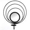 BLACK IRON MIRRORED WALL SCONCE