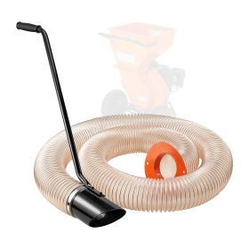 Wood Chipper Shredder Mulcher Leaf Vacuum Kit, 4.3 Inch x 13.1 ft Heavy Duty Universal Woodchipper Accessory, 4 inch Diameter for Large Volume Fe