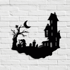 CIFbuy Gothic Skull iron Wall Art Vintage Halloween Decor for Indoor Outdoor(TikTok, temu pick-up service)