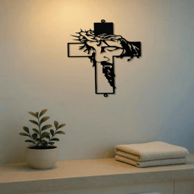 CIFbuy Rustic Simple Cross Wall Art Metal Wall Cross Decor for Indoor Outdoor Use TikTok temu pick-up service