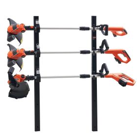 Trimmer Rack, 3 Place Weeder Trimmer Rack, Locking Trim Holder Landscape Trailer Rack Carrier Mount on Open Pickup/Trailer Enclosed Trailers, Pai