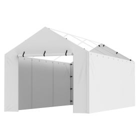 Carport Replacement Canopy Cover Side Wall 10 x 20 ft, Garage Tent Shelter Tarp Heavy-Duty Waterproof & UV Protected