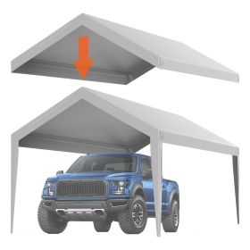 Carport Replacement Canopy Cover 10 x 20 ft, Garage Top Tent Shelter Tarp Heavy-Duty Waterproof & UV Protected, Easy Installation with Ball Bunge