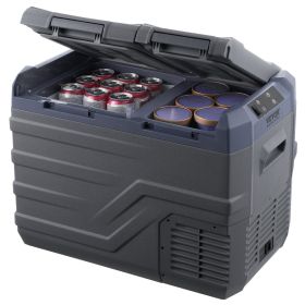 Car Refrigerator, 12 Volt Car Refrigerator Fridge, 32 L Dual Zone Portable Freezer, -4-68 F Adjustable Range
