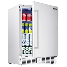 24-Inch Indoor/Outdoor Beverage Refrigerator, 150 QT Freestanding or Undercounter Beverage Fridge (Default: Default)
